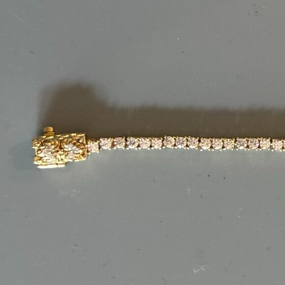 Judith Ripka 14K Clad 6-3/4" Diamonique Tennis Bracelet - Picture 2 of 11